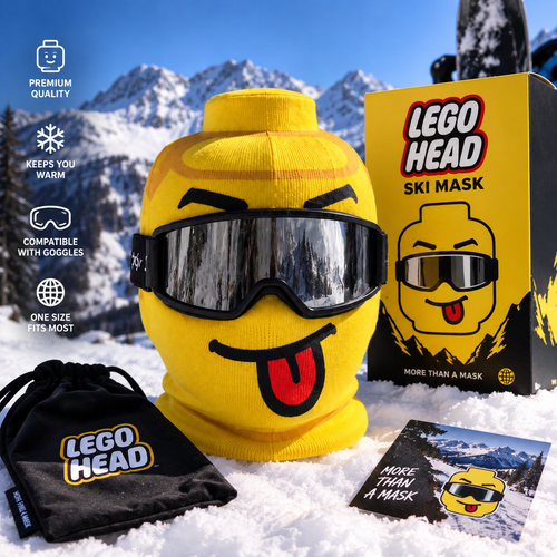 Yellow character ski mask
