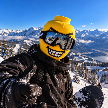 Yellow character ski mask